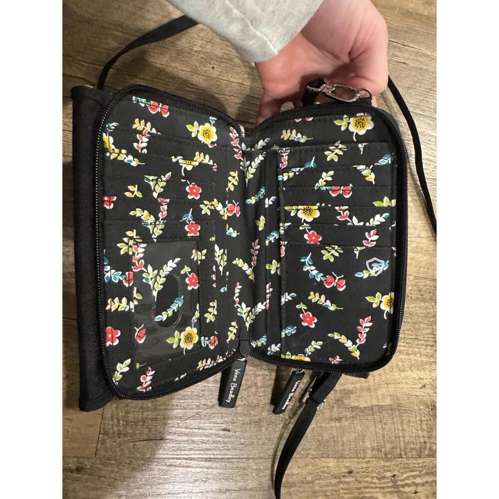 Vera Bradley Black Crossbody Wallet - Picture 4 of 5